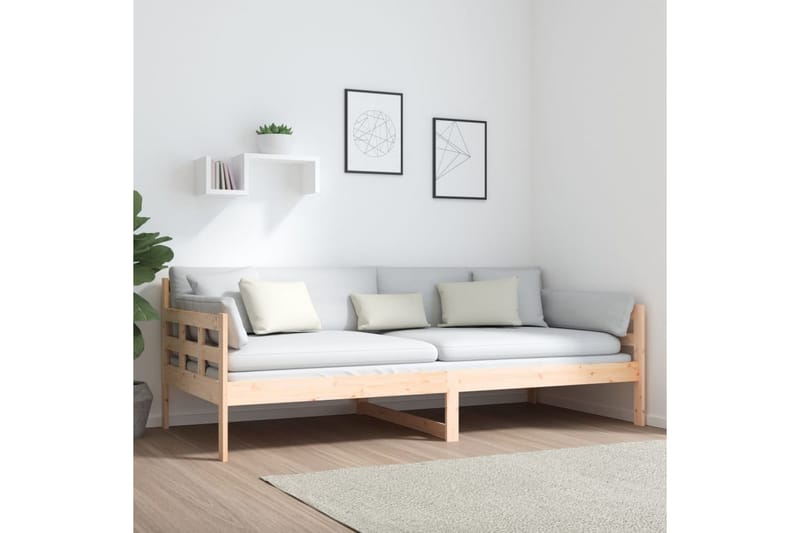 Sohvasänky täysi mänty 90x200 cm - Ruskea - Huonekalut - Sohva - Sohvasängyt