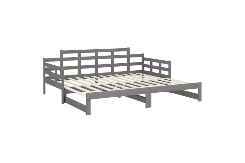 Sohvasänky ulosvedettävä harmaa täysi mänty 2x (90x200) cm - Harmaa - Huonekalut - Sohva - Sohvasängyt