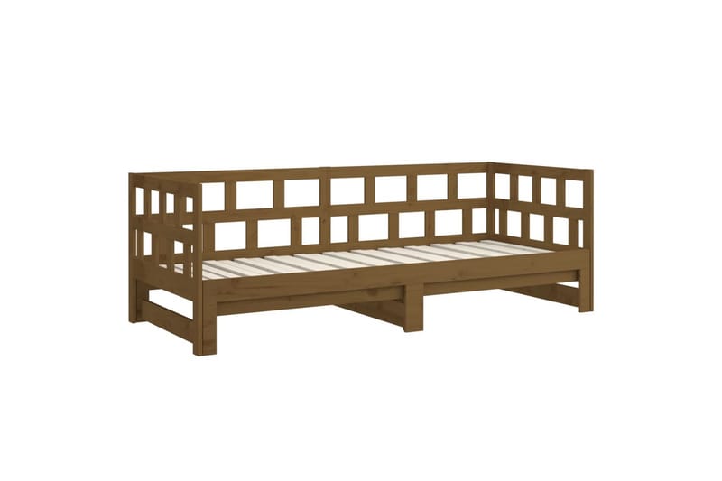 Sohvasänky ulosvedettävä hunajanrusk. täysi mänty 2x(90x190) - Ruskea - Huonekalut - Sohva - Sohvasängyt