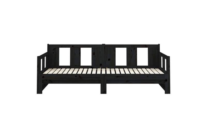 Sohvasänky ulosvedettävä musta täysi mänty 2x (80x200) cm - Musta - Huonekalut - Sohva - Sohvasängyt