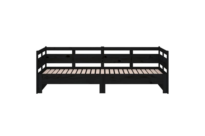 Sohvasänky ulosvedettävä musta täysi mänty 2x (80x200) cm - Musta - Huonekalut - Sohva - Sohvasängyt