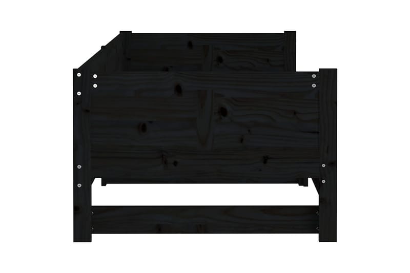 Sohvasänky ulosvedettävä musta täysi mänty 2x (80x200) cm - Musta - Huonekalut - Sohva - Vuodesohva