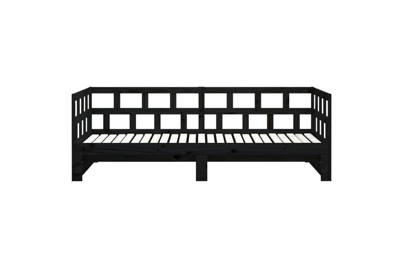 Sohvasänky ulosvedettävä musta täysi mänty 2x (90x200) cm - Musta - Huonekalut - Sohva - Sohvasängyt