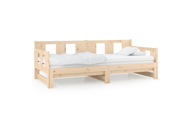 Sohvasänky ulosvedettävä täysi mänty 2x (80x200) cm - Ruskea - Huonekalut - Sohva - Sohvasängyt