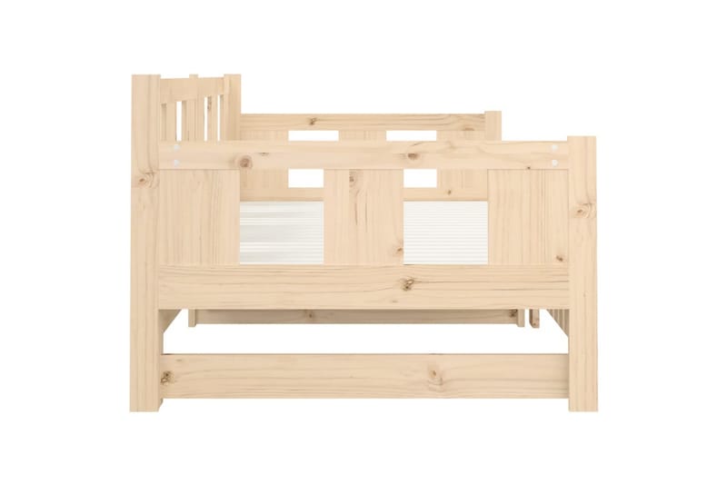 Sohvasänky ulosvedettävä täysi mänty 2x (80x200) cm - Ruskea - Huonekalut - Sohva - Sohvasängyt