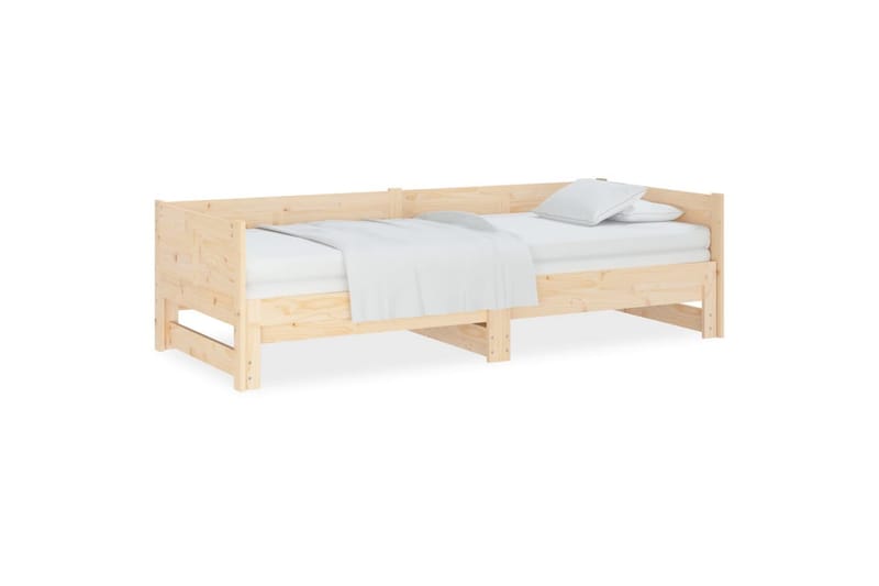 Sohvasänky ulosvedettävä täysi mänty 2x (80x200) cm - Ruskea - Huonekalut - Sohva - Vuodesohva