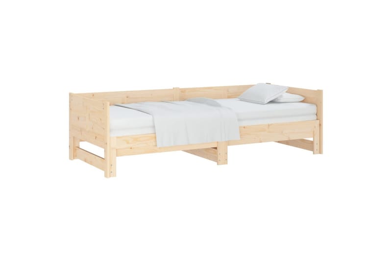 Sohvasänky ulosvedettävä täysi mänty 2x (80x200) cm - Ruskea - Huonekalut - Sohva - Vuodesohva