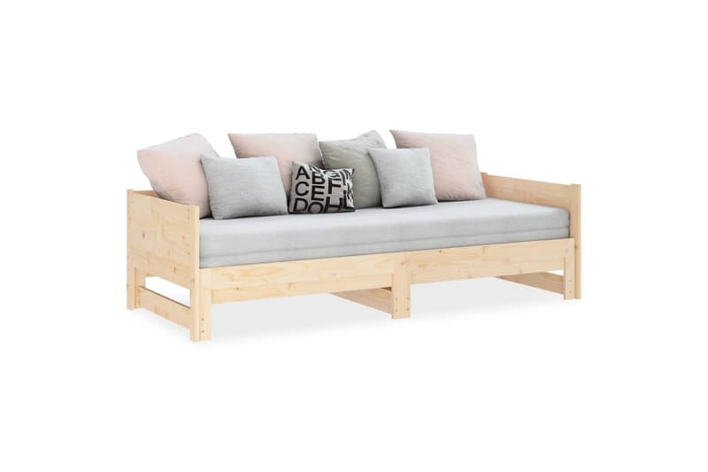 Sohvasänky ulosvedettävä täysi mänty 2x (80x200) cm - Ruskea - Huonekalut - Sohva - Vuodesohva