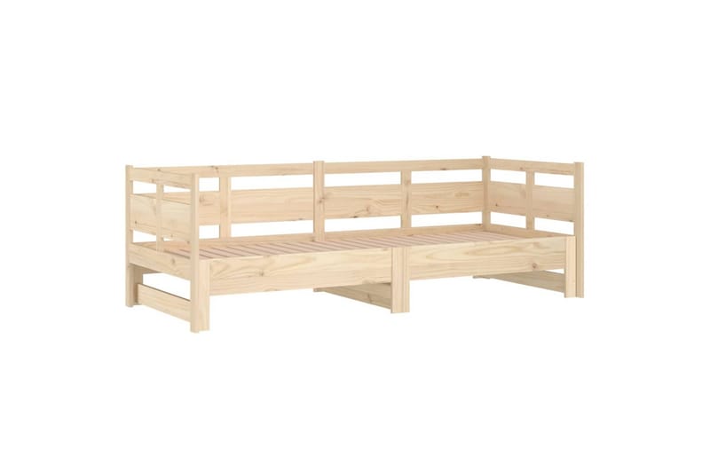 Sohvasänky ulosvedettävä täysi mänty 2x (80x200) cm - Ruskea - Huonekalut - Sohva - Sohvasängyt