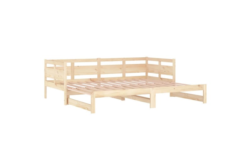 Sohvasänky ulosvedettävä täysi mänty 2x (80x200) cm - Ruskea - Huonekalut - Sohva - Sohvasängyt