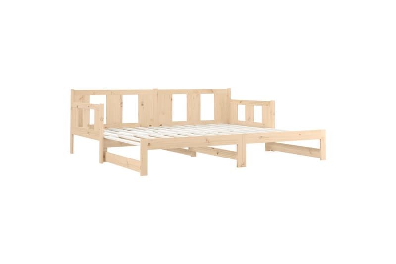 Sohvasänky ulosvedettävä täysi mänty 2x (90x190) cm - Ruskea - Huonekalut - Sohva - Sohvasängyt