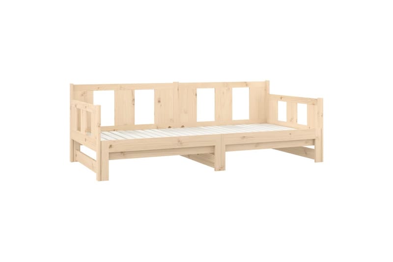 Sohvasänky ulosvedettävä täysi mänty 2x (90x190) cm - Ruskea - Huonekalut - Sohva - Sohvasängyt
