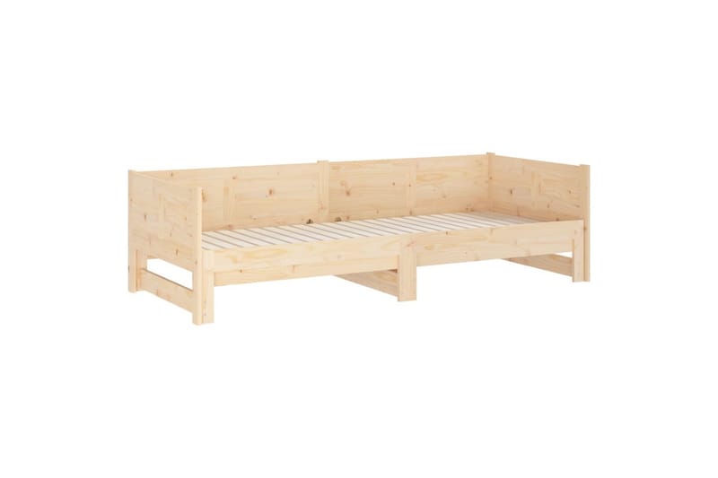 Sohvasänky ulosvedettävä täysi mänty 2x (90x190) cm - Ruskea - Huonekalut - Sohva - Sohvasängyt