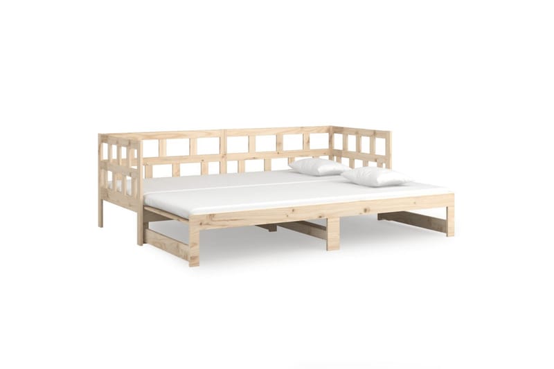 Sohvasänky ulosvedettävä täysi mänty 2x (90x200) cm - Ruskea - Huonekalut - Sohva - Sohvasängyt