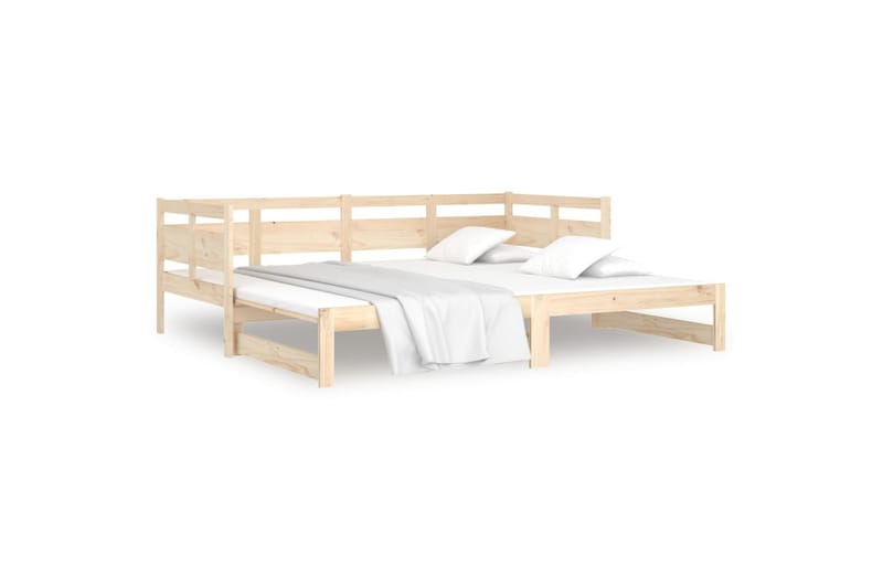 Sohvasänky ulosvedettävä täysi mänty 2x (90x200) cm - Ruskea - Huonekalut - Sohva - Sohvasängyt