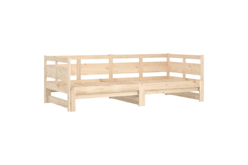 Sohvasänky ulosvedettävä täysi mänty 2x (90x200) cm - Ruskea - Huonekalut - Sohva - Sohvasängyt