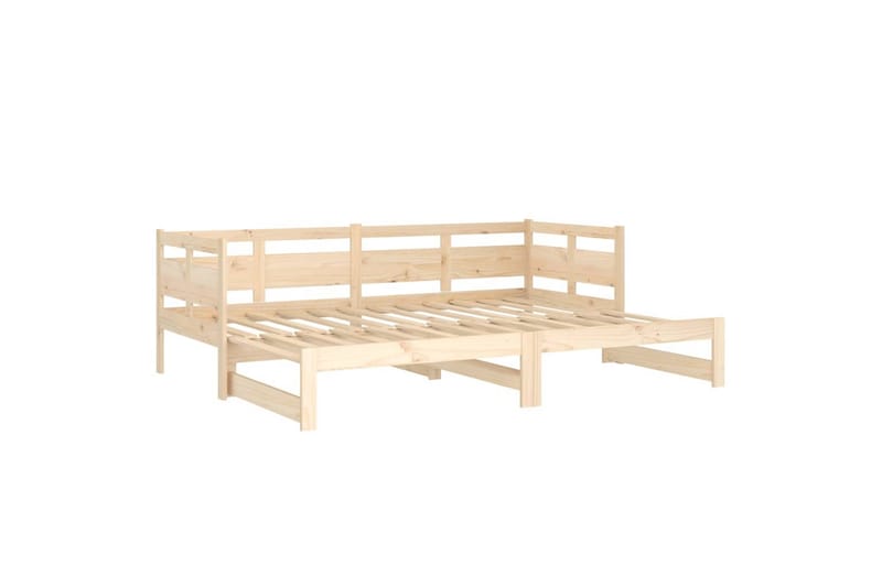 Sohvasänky ulosvedettävä täysi mänty 2x (90x200) cm - Ruskea - Huonekalut - Sohva - Sohvasängyt