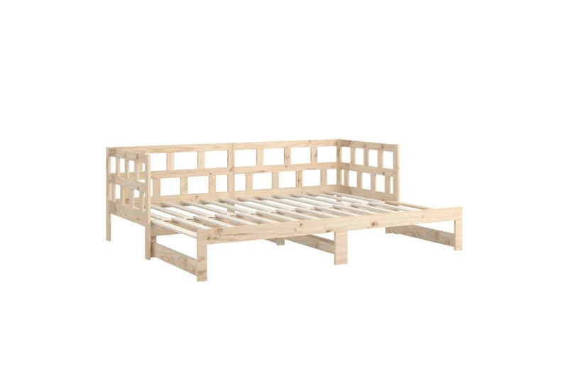 Sohvasänky ulosvedettävä täysi mänty 2x (90x200) cm - Ruskea - Huonekalut - Sohva - Sohvasängyt