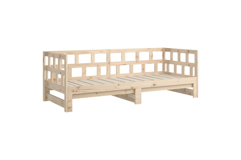 Sohvasänky ulosvedettävä täysi mänty 2x (90x200) cm - Ruskea - Huonekalut - Sohva - Sohvasängyt