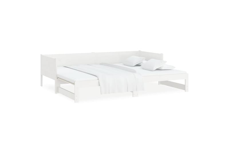 Sohvasänky ulosvedettävä valkoinen täysi mänty 2x (80x200) c - Valkoinen - Huonekalut - Sohva - Sohvasängyt
