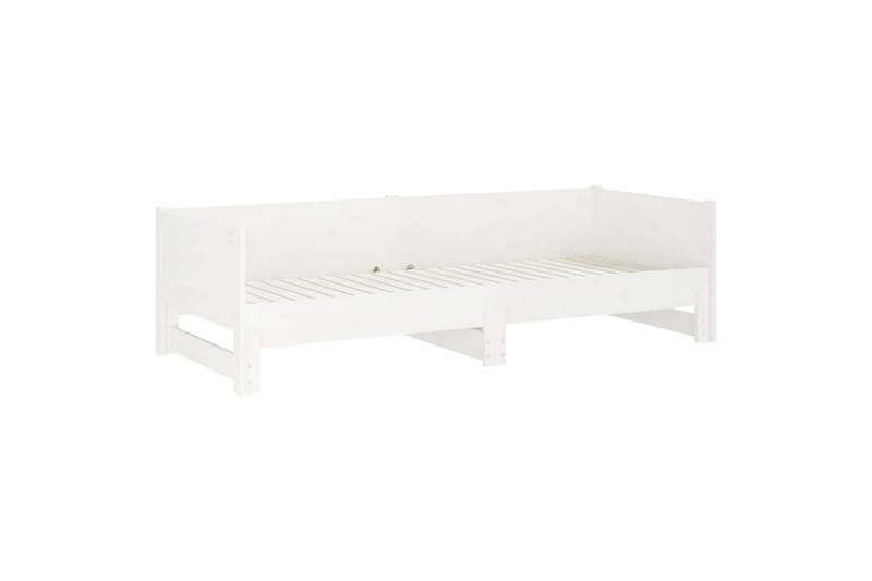 Sohvasänky ulosvedettävä valkoinen täysi mänty 2x (80x200) c - Valkoinen - Huonekalut - Sohva - Sohvasängyt