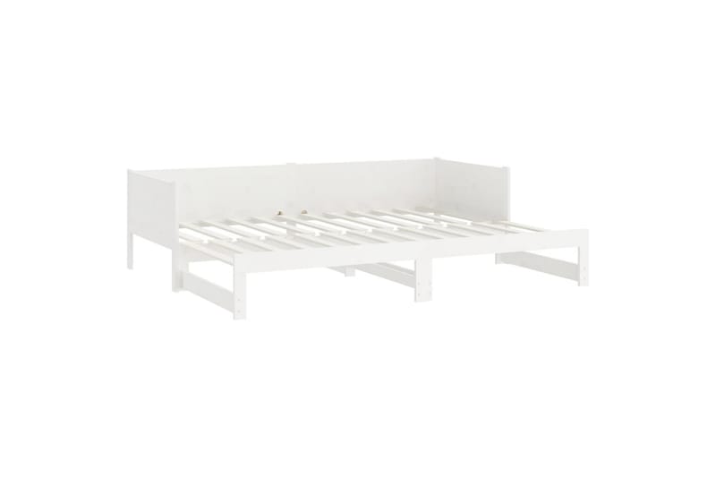 Sohvasänky ulosvedettävä valkoinen täysi mänty 2x (80x200) c - Valkoinen - Huonekalut - Sohva - Sohvasängyt