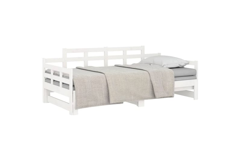 Sohvasänky ulosvedettävä valkoinen täysi mänty 2x (80x200) c - Valkoinen - Huonekalut - Sohva - Sohvasängyt