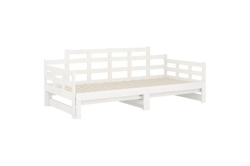 Sohvasänky ulosvedettävä valkoinen täysi mänty 2x (80x200) c - Valkoinen - Huonekalut - Sohva - Sohvasängyt