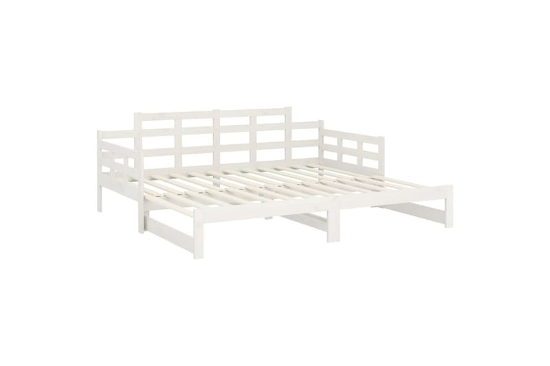 Sohvasänky ulosvedettävä valkoinen täysi mänty 2x (80x200) c - Valkoinen - Huonekalut - Sohva - Sohvasängyt