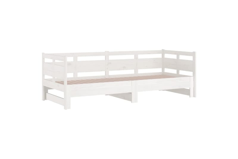 Sohvasänky ulosvedettävä valkoinen täysi mänty 2x (80x200) c - Valkoinen - Huonekalut - Sohva - Sohvasängyt