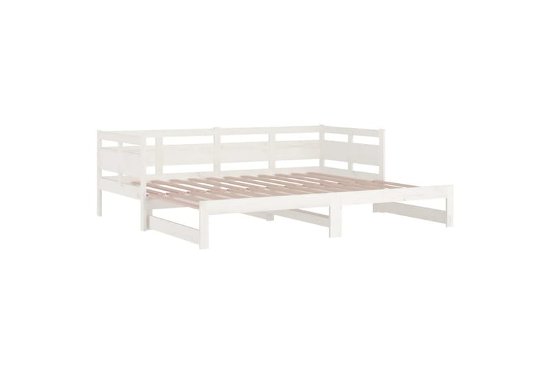 Sohvasänky ulosvedettävä valkoinen täysi mänty 2x (80x200) c - Valkoinen - Huonekalut - Sohva - Sohvasängyt