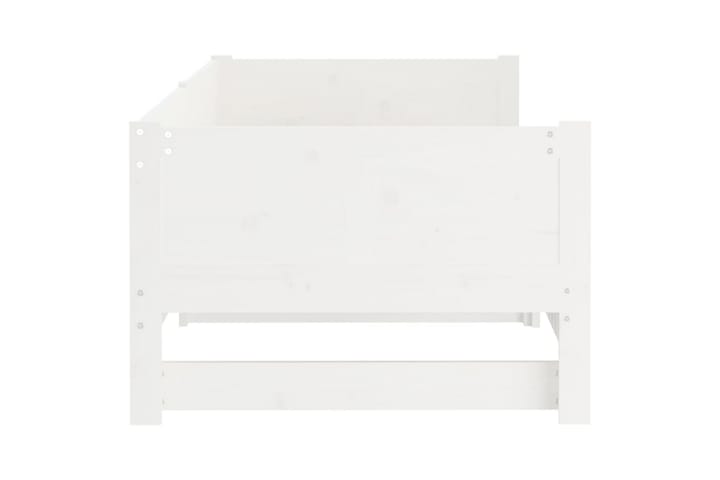 Sohvasänky ulosvedettävä valkoinen täysi mänty 2x (90x190) c - Valkoinen - Vuodesohva