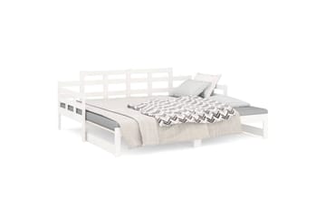 Sohvasänky ulosvedettävä valkoinen täysi mänty 2x (90x200) c - Valkoinen - Huonekalut - Sohva - Sohvasängyt