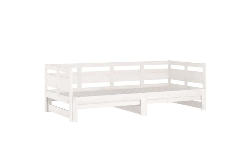 Sohvasänky ulosvedettävä valkoinen täysi mänty 2x (90x200) c - Valkoinen - Huonekalut - Sohva - Sohvasängyt
