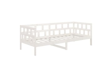 Sohvasänky valkoinen täysi mänty 90x190 cm - Valkoinen - Huonekalut - Sohva - Sohvasängyt