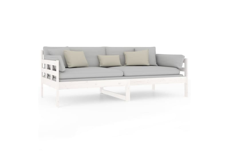Sohvasänky valkoinen täysi mänty 90x190 cm - Valkoinen - Huonekalut - Sohva - Vuodesohva