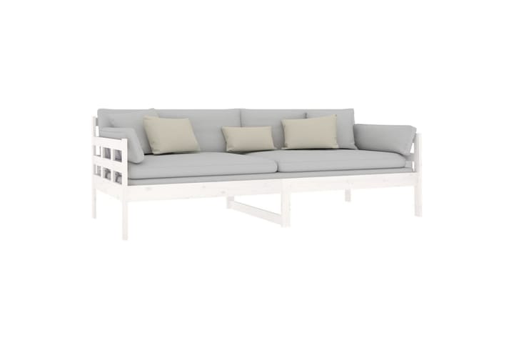 Sohvasänky valkoinen täysi mänty 90x200 cm - Valkoinen - Vuodesohva