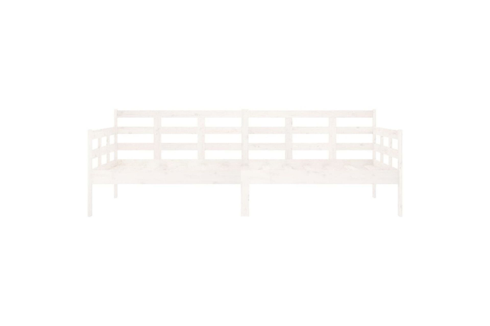 Sohvasänky valkoinen täysi mänty 90x200 cm - Valkoinen - Huonekalut - Sohva - Sohvasängyt