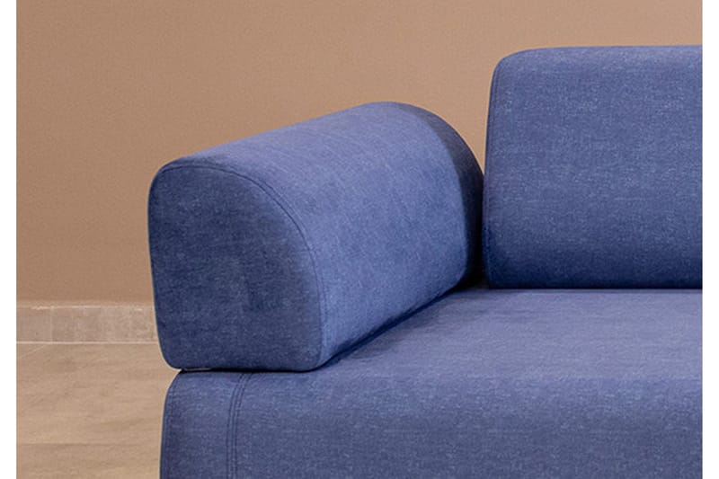 Southburn 3-istuttava vuodesohva 90x220 cm kangasta, irtonaiset selkätyynyt - Sininen - Huonekalut - Sohva - Vuodesohva - 3 istuttava vuodesohva