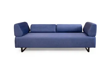 Southburn 3-istuttava vuodesohva 90x220 cm kangasta, irtonaiset selkätyynyt - Sininen - Huonekalut - Sohva - Vuodesohva - 3 istuttava vuodesohva