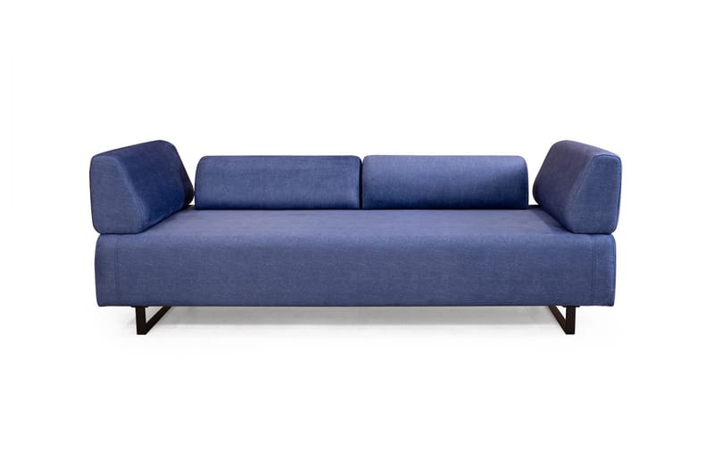 Southburn 3-istuttava vuodesohva 90x220 cm kangasta, irtonaiset selkätyynyt - Sininen - Huonekalut - Sohva - Vuodesohva - 3 istuttava vuodesohva
