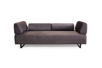 Southburn 3-istuttava vuodesohva 90x220 cm kangasta, yksipuolinen käsinoja - Musta - Huonekalut - Sohva - Vuodesohva - 3 istuttava vuodesohva