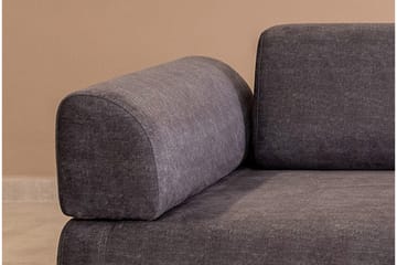 Southburn 3-istuttava vuodesohva 90x220 cm kangasta, yksipuolinen käsinoja - Musta - Huonekalut - Sohva - Vuodesohva - 3 istuttava vuodesohva