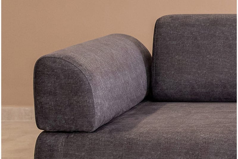 Southburn 3-istuttava vuodesohva 90x220 cm kangasta, yksipuolinen käsinoja - Musta - Huonekalut - Sohva - Vuodesohva - 3 istuttava vuodesohva