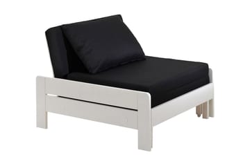 Sovaren 1-istuttava jatkettava vuodesohva 90x200 cm kangas - Musta - Huonekalut - Sohva - Vuodesohva