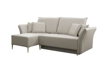 Staffin 3-istuttava vasen kulmavuodesohva 140x200 cm säilytystilalla kangasta - Beige - Huonekalut - Sohva - Vuodesohva