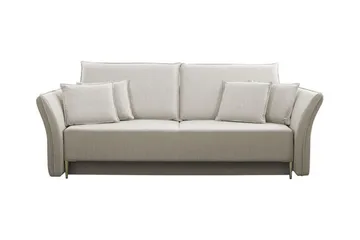 Staffin 3-istuttava vuodesohva 138x192 cm säilytystilalla kangasta - Beige - Huonekalut - Sohva - Vuodesohva - 3 istuttava vuodesohva