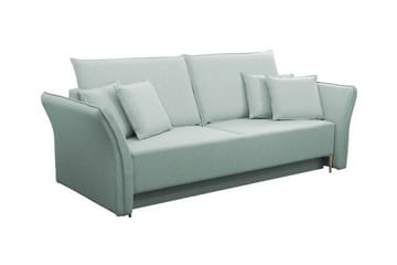 Staffin 3-istuttava vuodesohva 138x192 cm säilytystilalla kangasta - Minttuvihreä - Huonekalut - Sohva - Vuodesohva - 3 istuttava vuodesohva