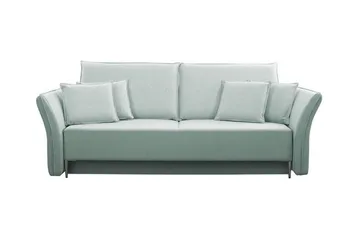 Staffin 3-istuttava vuodesohva 138x192 cm säilytystilalla kangasta - Minttuvihreä - Huonekalut - Sohva - Vuodesohva - 3 istuttava vuodesohva