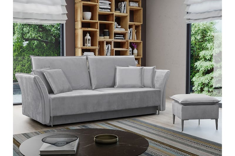 Staffin 3-sits Bäddsoffa Ljusgrå - Huonekalut - Sohva - Vuodesohva - 3 istuttava vuodesohva